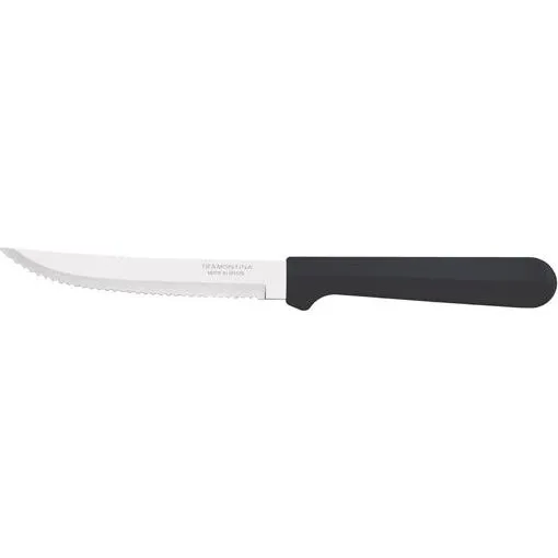 Churrasco Tulum Steak Knife Serrated Narrow Blade Black 127mm