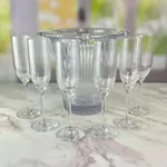 Bamboo Champagne Bucket 3.8L + 6 Flutes 145ml