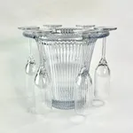 Bamboo Champagne Bucket 3.8L + 6 Flutes 145ml