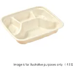 PakMax Sugarcane Small 4-Compartment Food Container - FC-41-S