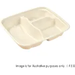 PakMax Sugarcane Small 3-Compartment Food Container - FC-31-S