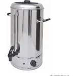 Benchstar 20L Hot Water Urn in three-quarter view, featuring stainless steel body, black handles, and front control dial