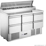 FED-X Six Drawer Salad Prep Fridge - XGNS1300D-6D
