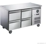FED-X S/S Four-Door Bench Fridge with Drawers - XUB7C13S2D