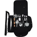 Cocktail Set 14pc Stainless Steel In Bartender Roll