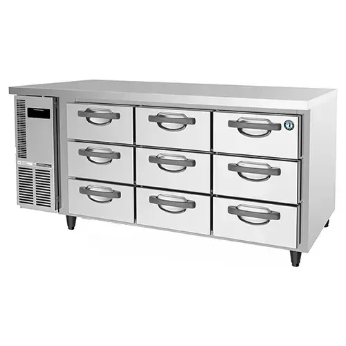 Hoshizaki RTC-167DEA-GN-9D 404L 9 Drawer 100mm Deep Gastronorm Underbench Refrigerator on castors