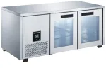 2 Door Fridge 760mm Deep Glass Doors