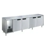 4 Door Slimline Fridge 660 Deep Stainless Steel Doors