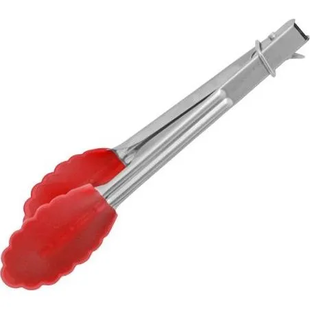Utility Tong with Red Silicone Head 180mm