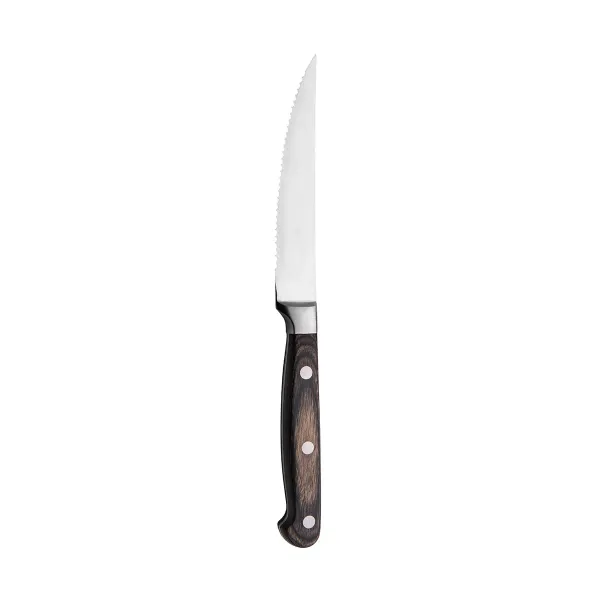 Steak Knife Point Tip-Brown Handle, 230mm
