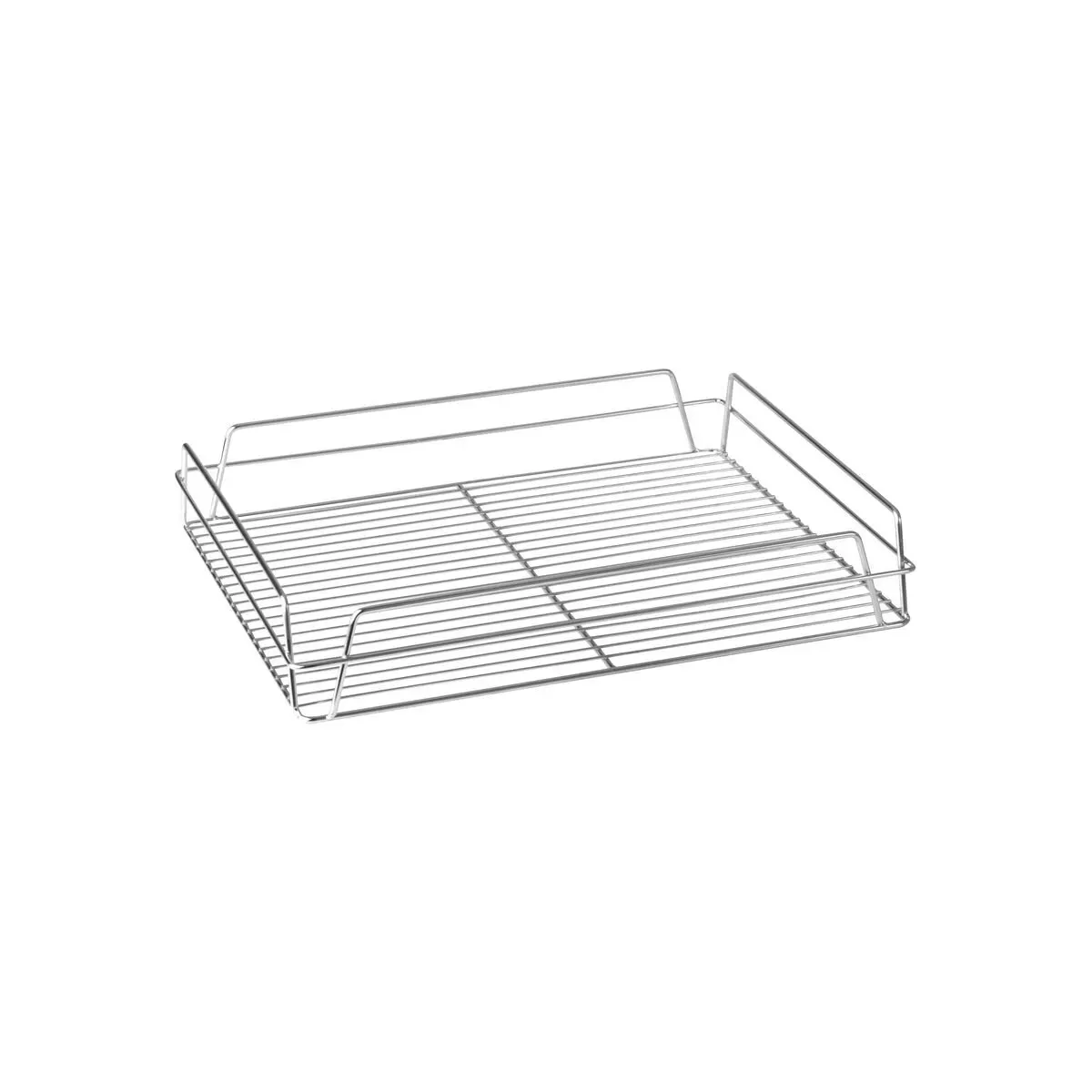 Glass Basket - Rectangular Chrome