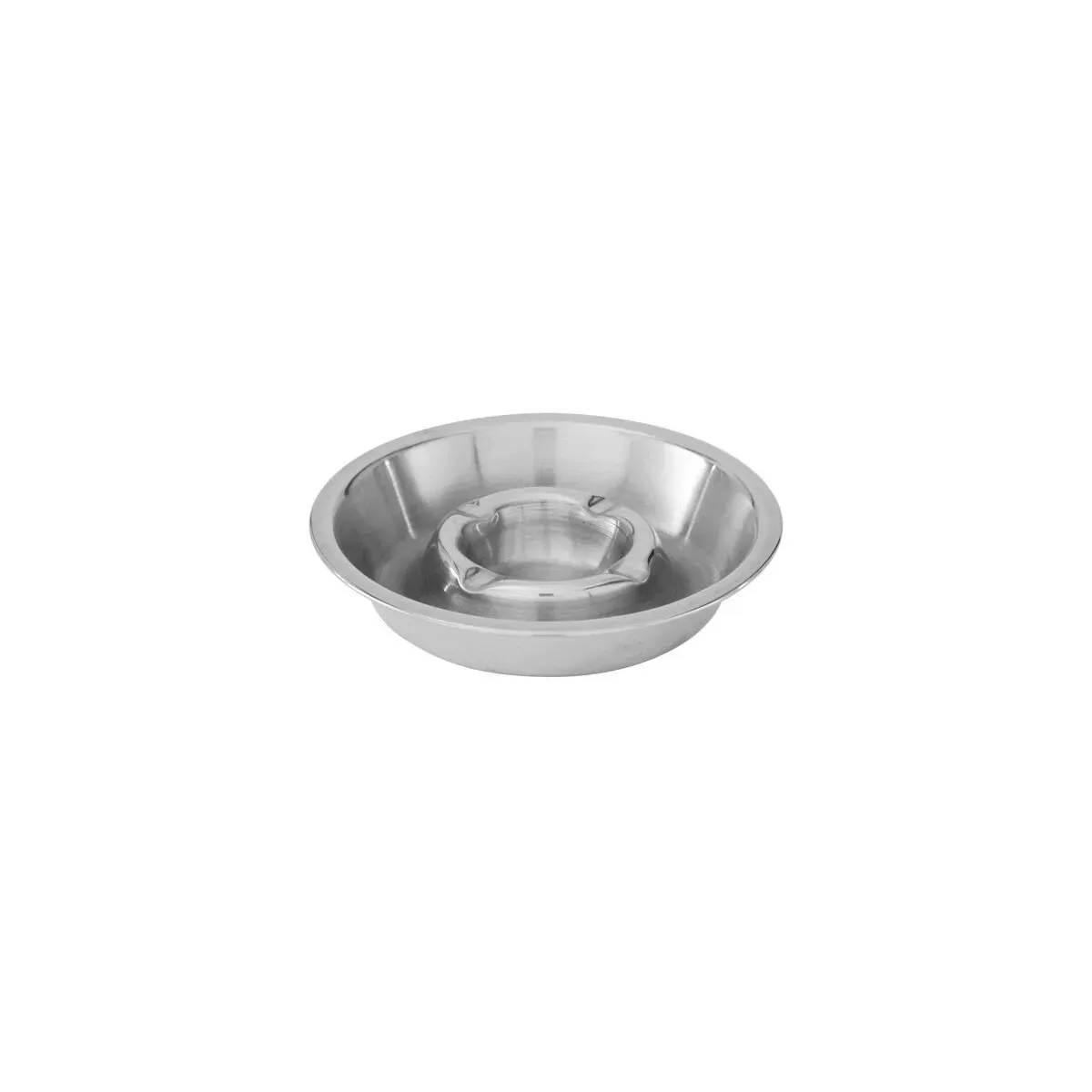 Double Well Ashtray - Stainless Steel