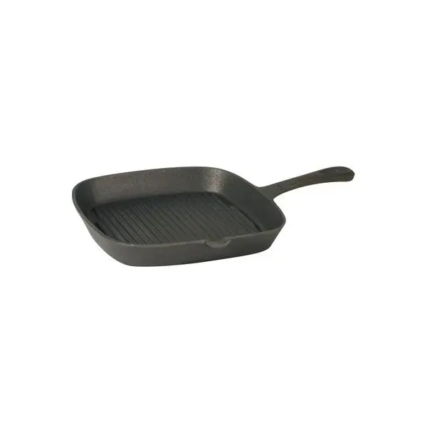 Square Skillet-Cast Iron, Ribbed, 230 X 230mm
