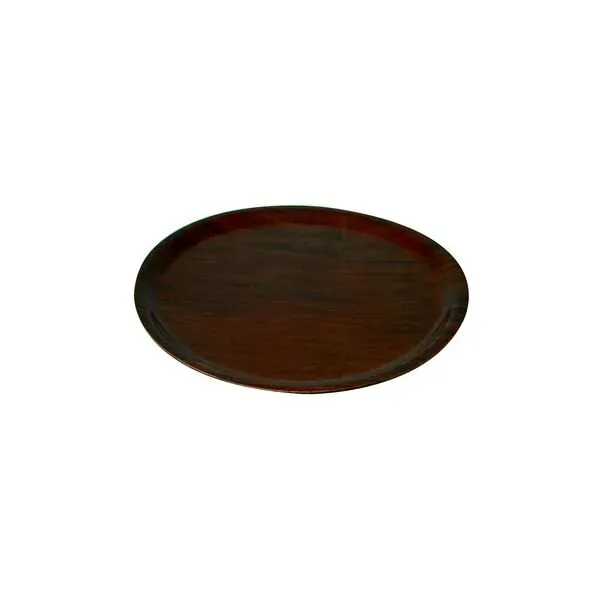 Round Wood Tray-Mahogany, 330mm