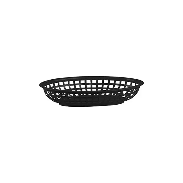 Bread Basket Polypropylene Oval Black — 240x150x50mm