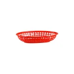 Bread Basket Polypropylene Oval Red — 240x150x50mm