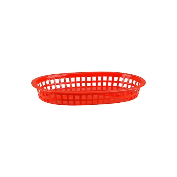 Bread Basket Rectangular Polypropylene Red — 270x180x40mm