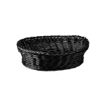 Basket Polypropylene Oval Black — 235x185mm