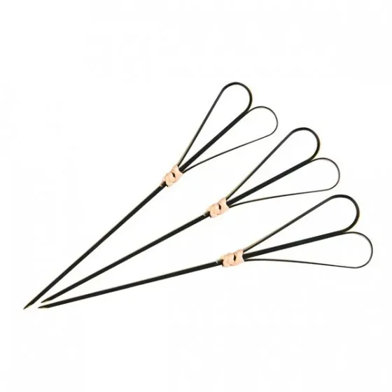 Bamboo Skewer-Heart | Black | 120mm | 100pcs/Pack