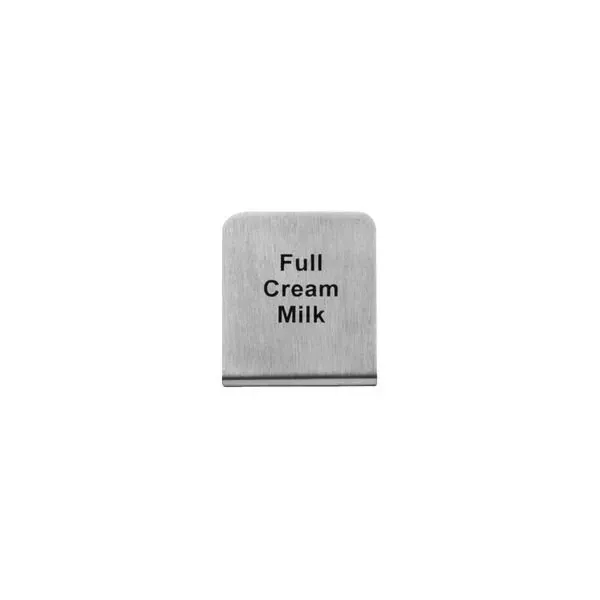 "Full Cream Milk" Buffet Sign