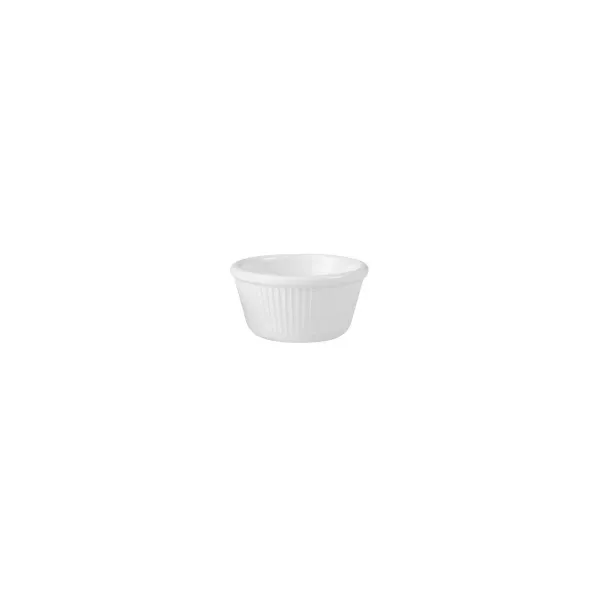 Melamine Ramekin Fluted White 85 X 50mm / 120ml