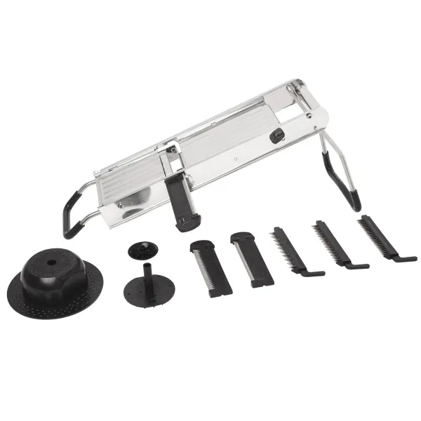 Mandolin Vegetable Slicer S/S W/ Hand Guard & 5 Blade Kit