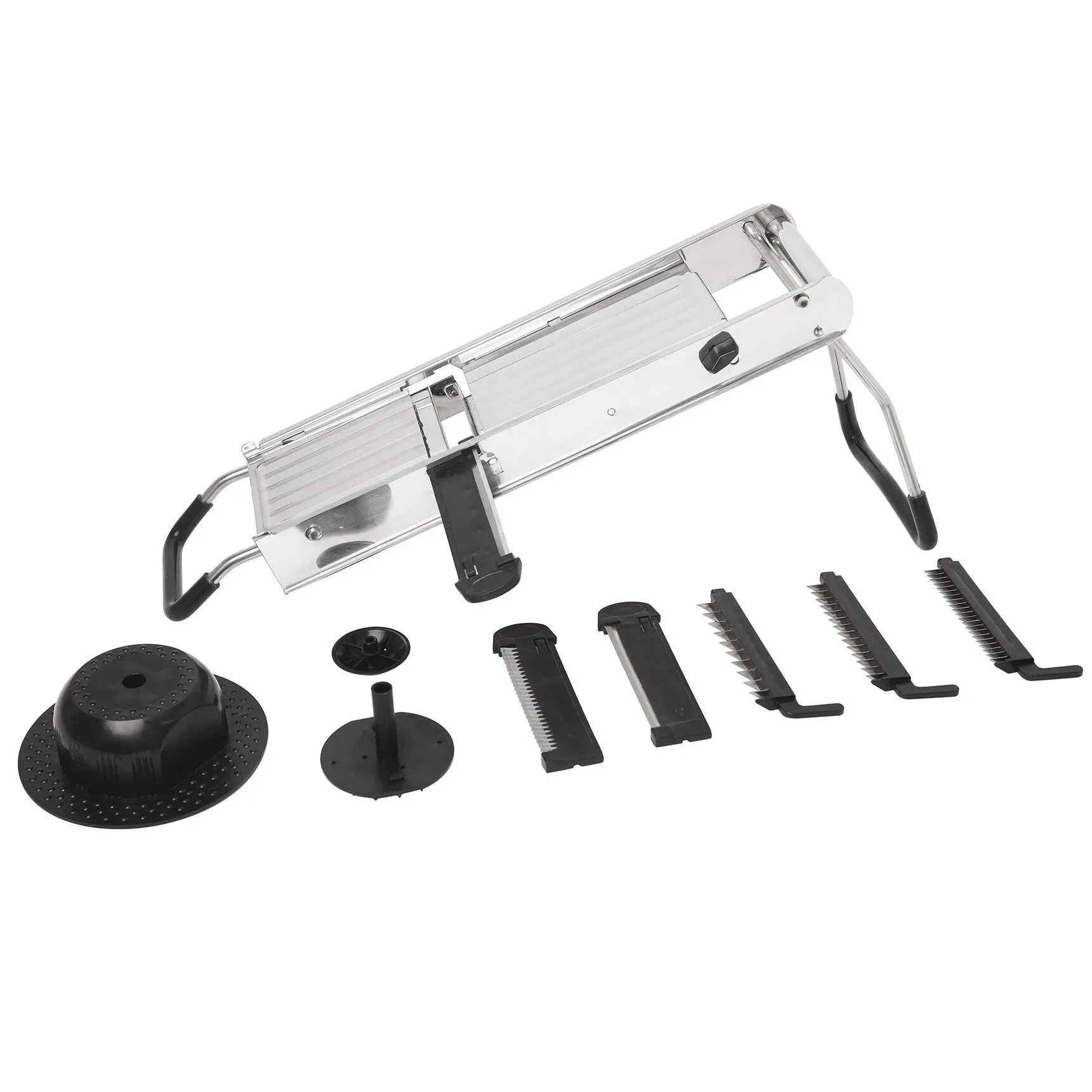 Mandolin Vegetable Slicer S/S W/ Hand Guard & 5 Blade Kit