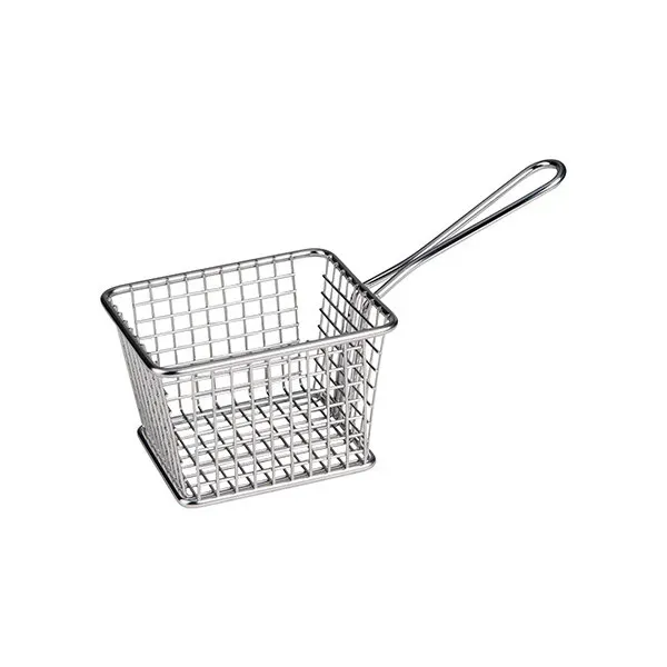 Service Basket Rect.-S/S, 118x98x78mm | 225mm Overall