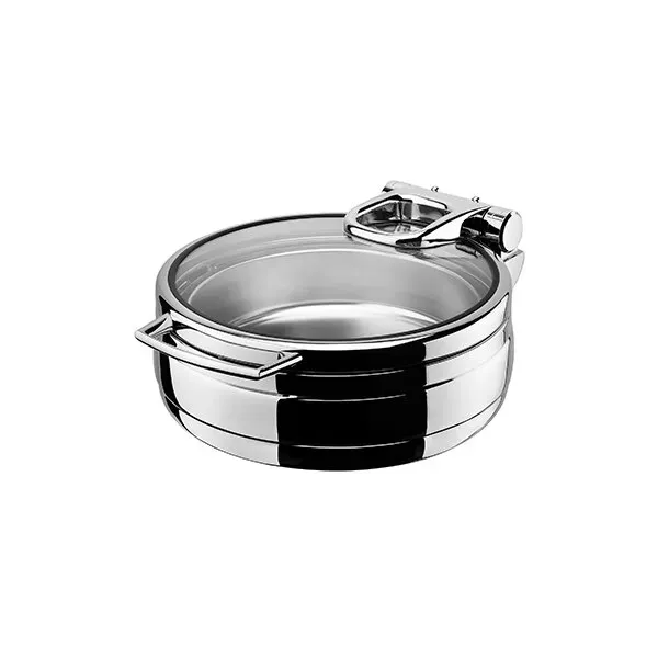 Induction Chafer-18/10 | Round | Small - Full Glass Lid