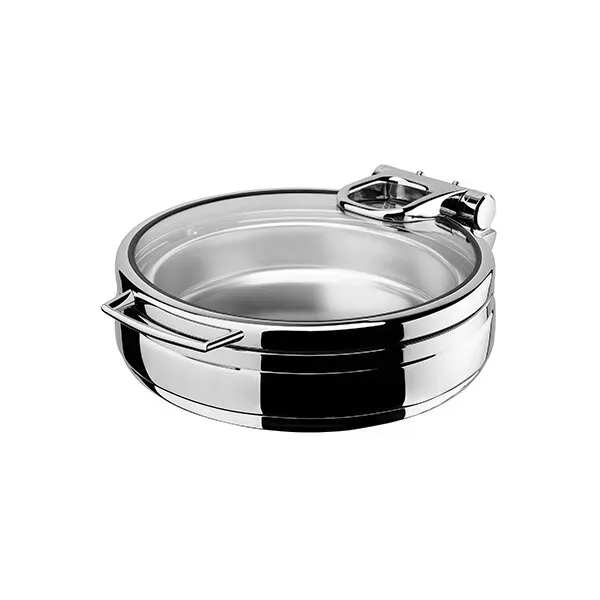 Induction Chafer-18/10 | Round | Large - Full Glass Lid
