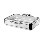Induction Chafer-18/10 | Rect. | 1/1 Size - Full Glass Lid