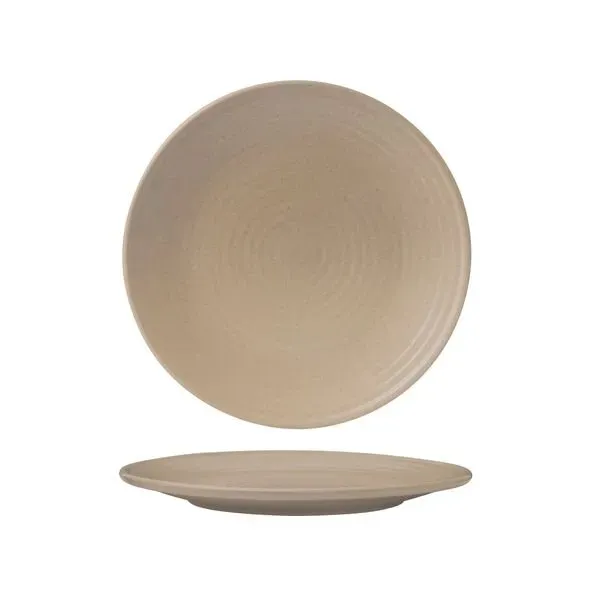 Zuma Round Coupe Ribbed Plate-210mm Ø - Sand