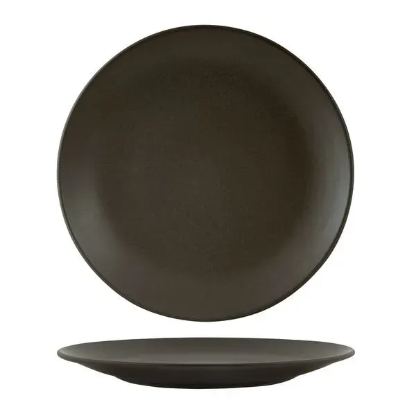 Zuma Round Coupe Plate-285mm Ø - Charcoal