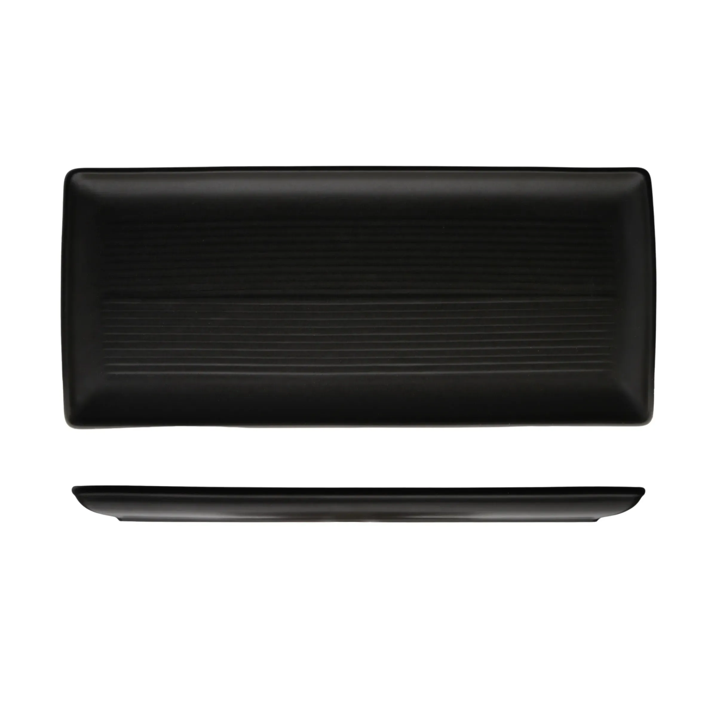 Zuma Rect Share Platter-395x180mm - Charcoal