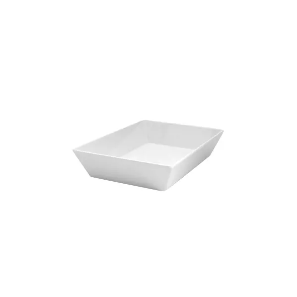 Melamine Rectangular Deep Dish White 350 X 250 X70mm