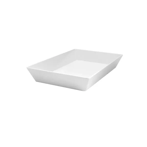 Melamine Rectangular Deep Dish White 450 X300 X70mm