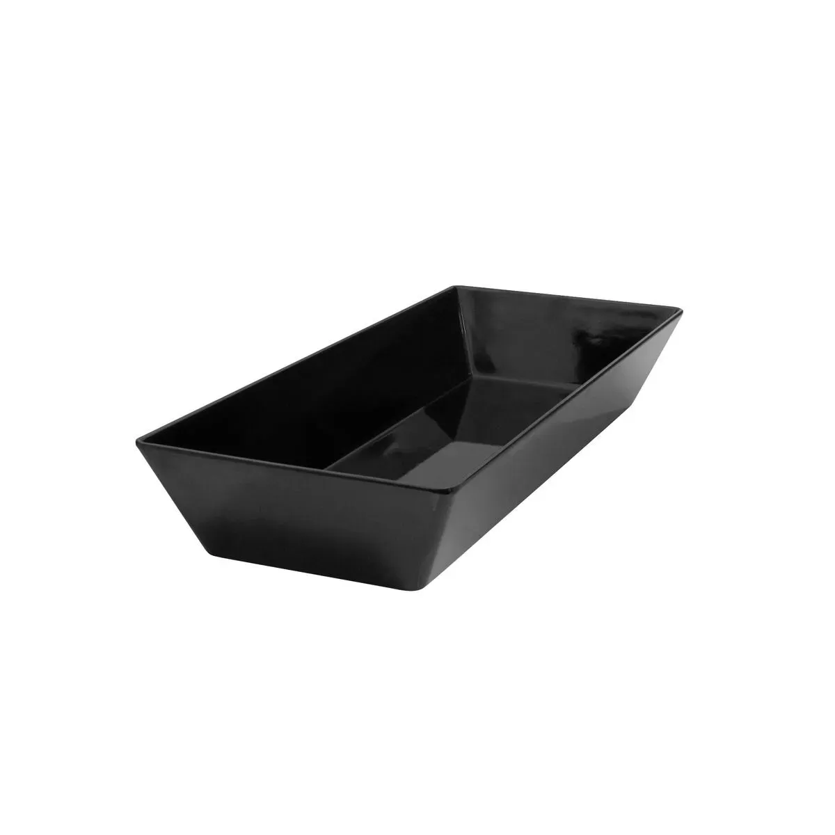Melamine Rectangular Deep Dish Black 500 X200 X70mm
