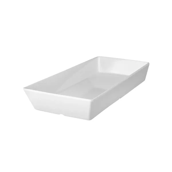 Melamine Rectangular Deep Dish White 500 X 200 X50mm