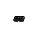 Divided Dish Melamine Black — 85x70mm