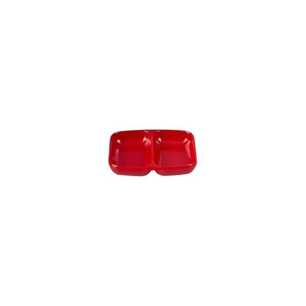 Divided Dish Melamine Red — 85x70mm