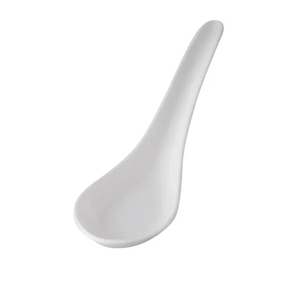 Chinese Spoon Melamine White — 150mm