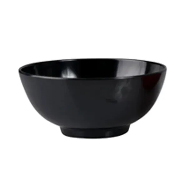 Noodle Bowl Melamine Black — 175mm