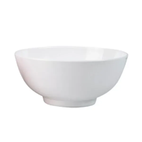 Noodle Bowl White Melamine — 175mm