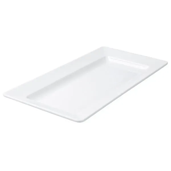 Melamine Rectangular Platter Wide Rim White 710 X 405mm