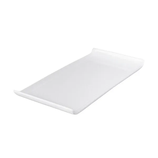 Melamine Rectangular Platter With Lip White 300 X145mm