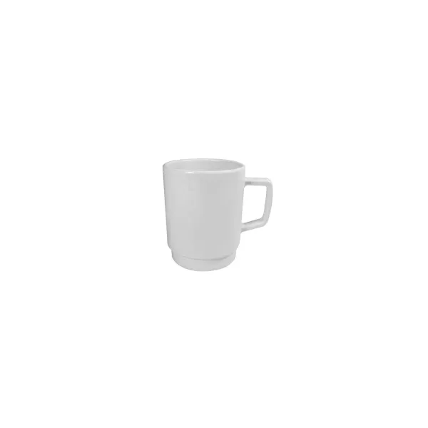 Melamine Stackable Mug White 320ml [6 Pack]