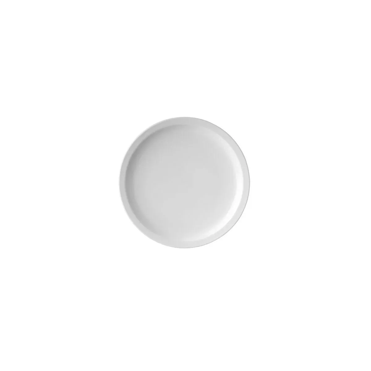 Melamine Round Plate Narrow Rim White 226mm