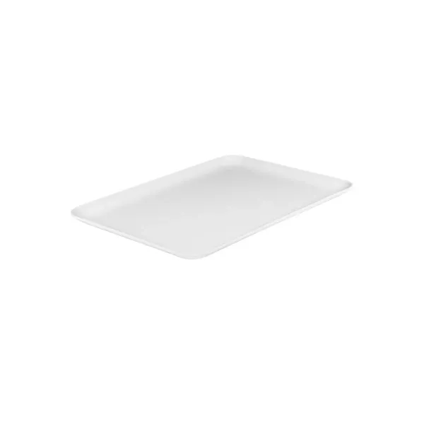 Melamine Rectangular Platter Coupe White 395 X 285mm