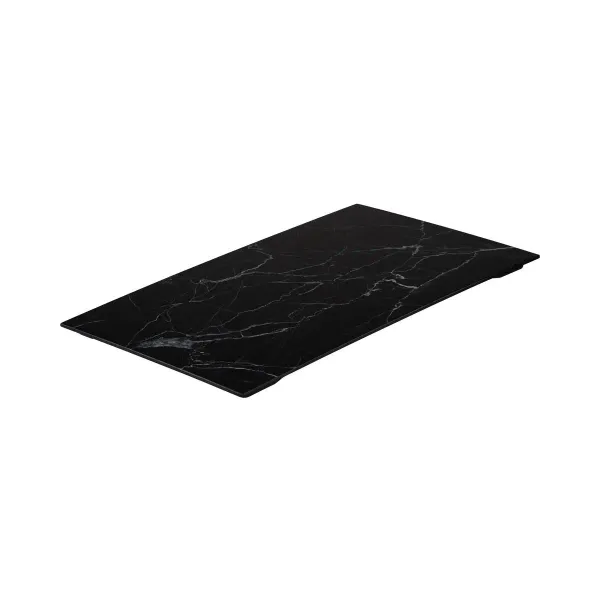 Rect Flat Platter-530x325mm - Black Marble