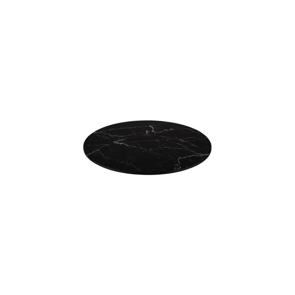 Round Flat Platter-330mm Ø - Black Marble